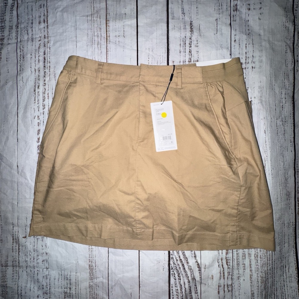 Walter Hagen Clubhouse Skort Womens Size 10 Khaki  Golf  Zipper Pockets NWT $65